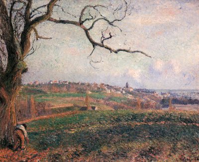 View over the town of Pontoise by Camille Jacob Pissarro